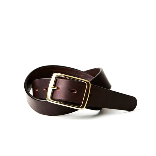 The Classic Belt/Full Buckle- Havana Brown 1 3/8