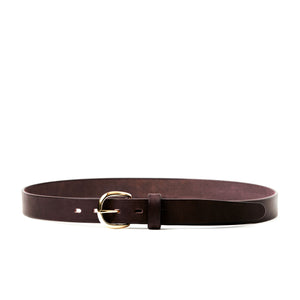 The Dress Belt/Round Buckle- Havana Brown 1 3/16" (30mm)