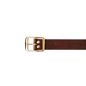The Classic Belt/Full Buckle- Medium Brown 1 3/8" (35mm)