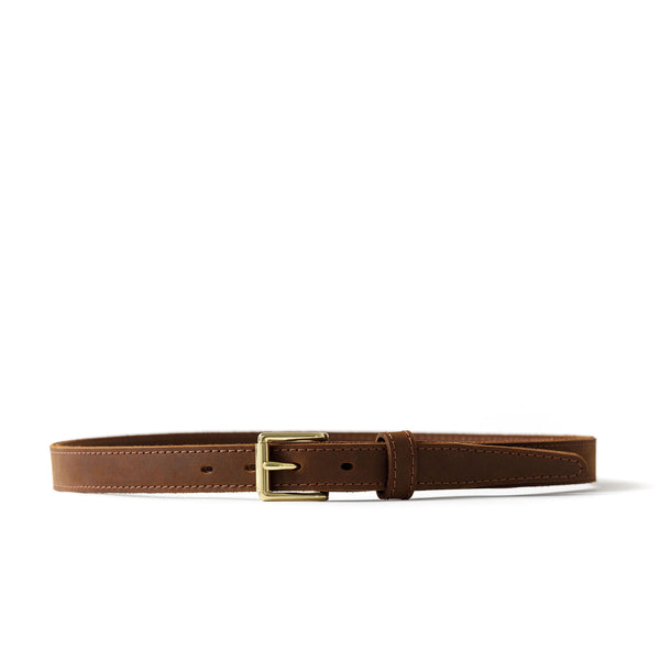 Load image into Gallery viewer, The Slim Chino Belt (Stitched) - Nubuc Brown 1&quot; (25mm)
