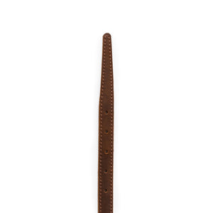 The Skinny Belt (Stitched) - Nubuc Brown 3/4" (20mm)