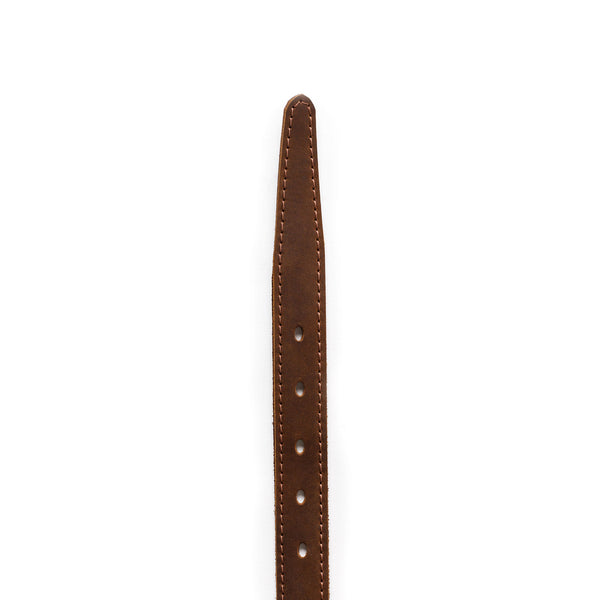 Load image into Gallery viewer, The Slim Chino Belt (Stitched) - Nubuc Brown 1&quot; (25mm)
